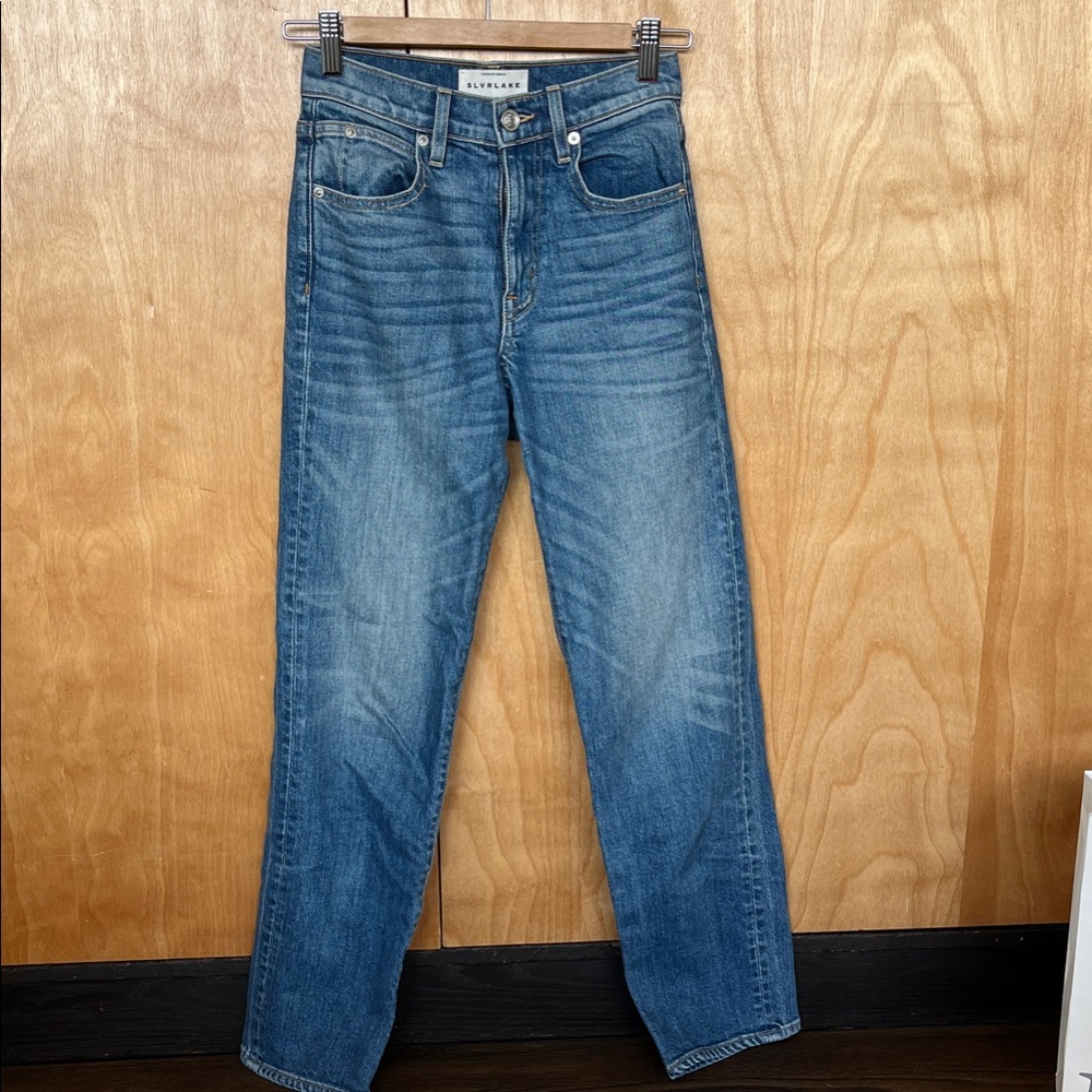 Medium Wash Straight Leg Jeans